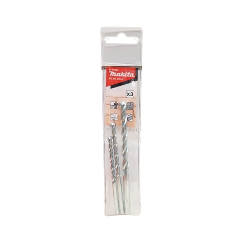 5,6,8mm Mũi Khoan Bê Tông Chuôi Kẹp Cho Gạch Makita D-41034, 3 Cái/Bộ