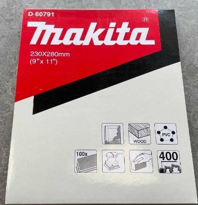 230x280mm Giấy Chà Nhám Cho Sơn #400 Makita D-60791, 100 Cái/Hộp