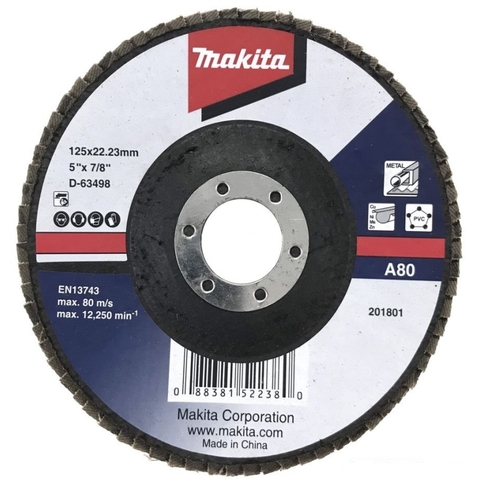 125x22.23mm Đĩa Nhám Xếp Sợi Thủy Tinh Makita D-63498