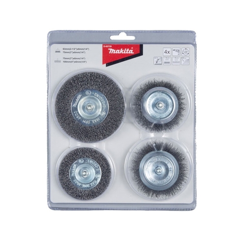 6mm Chổi Đánh Sợi Kim Loại Chuôi Cho Máy Khoan Makita D-65729