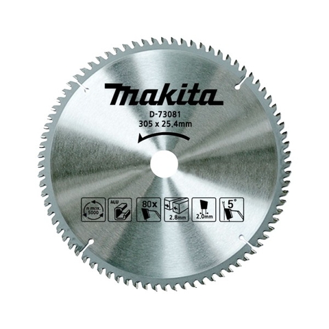 305x25.4x80T Lưỡi Cưa Hợp Kim Dùng Cho Nhôm Makita D-73081
