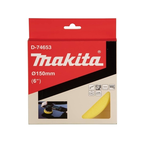 125mm Tấm Đế Bọt Biển Makita D-74653, Vàng
