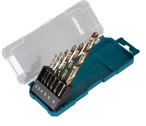 2, 3, 4, 5, 6, 8mm Bộ Mũi Khoan Kim Loại HSS-CO 6 Cái Makita D-75758