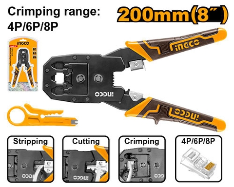 Kìm Bấm Cos Dây Điện 8 Inch/200mm Ingco