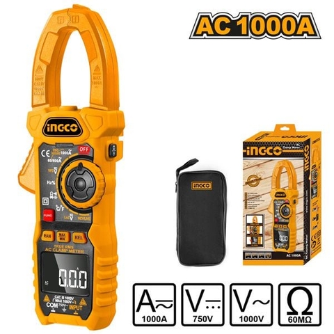 Đồng Hồ Kẹp Kỹ Thuật Số AC/DC 6000 Số Đếm Ingco