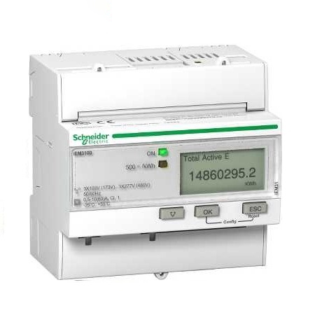 Đồng Hồ Tích Hợp Sẵn Biến Dòng iEM3000 63A Schneider A9MEM3165, 5x18mm