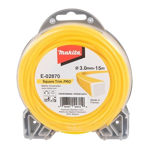 3.0-15M Dây Cước Cắt Cỏ Vuông Đôi Màu Vàng Makita E-02870