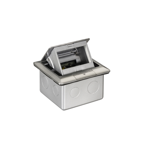 Ổ Cắm Âm Sàn Cho S-Flexi Schneider E224F_ABE, 120x120x60mm, Nhũ Bạc, 1 Cái / Hộp, 10 Cái / Thùng
