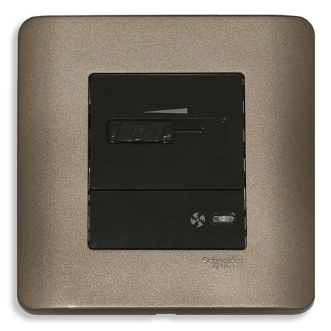 Bộ Công Tắc Điều Chỉnh Tốc Độ Quạt ZENcelo Schneider E8431SPF_SZ, 86x86mm, Màu Đồng, 6 Cái / Hộp, 60 Cái / Thùng