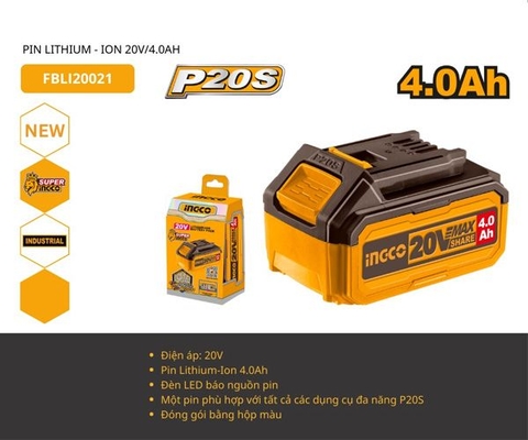 Pin 20vx4.0a INGCO