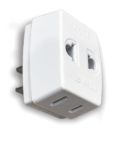 Ổ Cắm Nối Chia 3 Ngã Chân Dẹt Mới 250VAC 10A LiOA ON3NCDN, Kích Thước 5×4×4cm, 80 Cái/Thùng