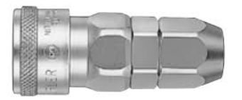 Nitto Kohki 80SN (30SAH), Nut Cupla Quick Connect Coupling (For Urethane Hose Connection) - Steel (Chrome Plated)- For Low Pressure Air, 313103339