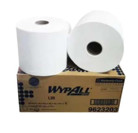 Giấy Thấm Dầu Dạng Cuộn Chuyên Dụng Trong Công Nghiệp Kimberly Clark WYPALL L20 96232, 26x44.5cm, 970 Tờ/Cuộn, 2 Cuộn/Thùng