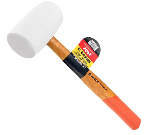 Rubber hammer with wooden handle, WEDO295 Series, 16-24OZ, WEDO, Steel
