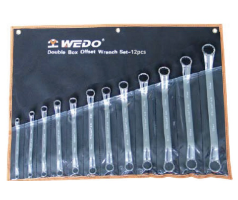 12pcs Double Box Offset Wrench Set, WD002B12, 6x7,8x9,10x11,12x13,14x15,16x17,18x19,20x22,21x23,24x27,25x28,30x32mm, WEDO, Steel
