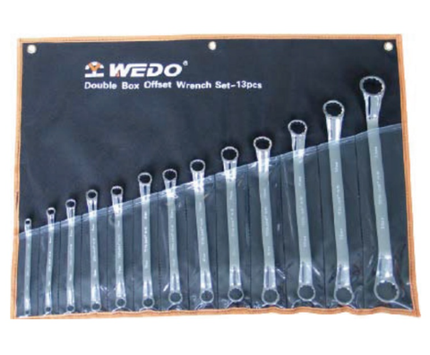 13pcs Double Box Offset Wrench Set, WD002B13, 6x7,8x10,10x12,11x13,12x14,14x17,16x18,17x19,19x22,21x23,22x24,24x27,30x32, WEDO, Steel
