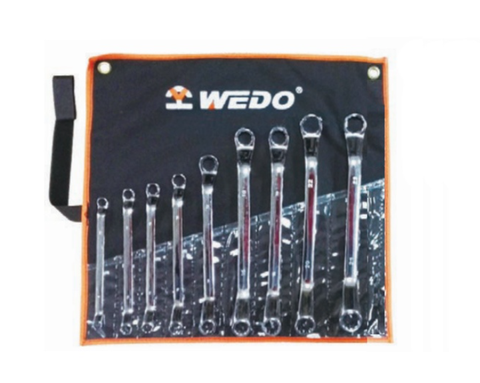 9PCS Double Box Offset Wrench Set, WD202B9, 6×7,8×10,10×12,12×14,14×17,16×18,17×19,19×22,21×23mm, WEDO, Steel