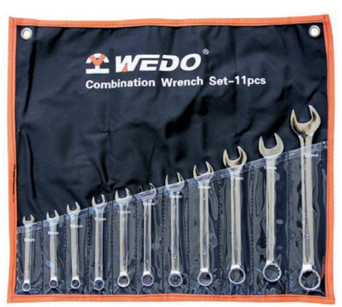 11PCS Combination Wrench Set, WD203B11, 8,9,10,12,13,14,15,16,17,19,22mm, WEDO, Steel