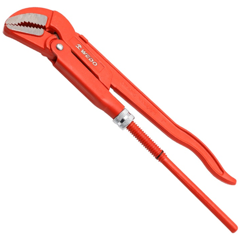 Adjustable Pipe Wrench,45°With Straight Jaws, WD312 Series, 0.5