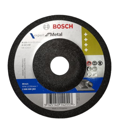 Đá Mài Sắt Bosch 2608600263, 125x6.3x22.2mm