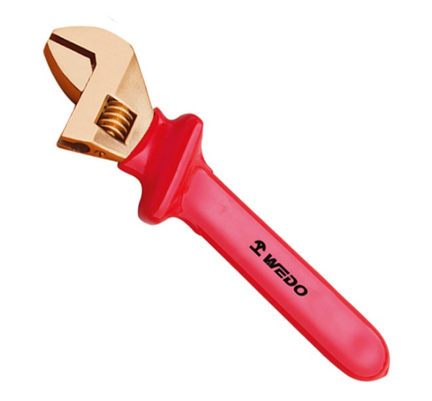 Dipped Adjustable Wrench, INB6402A Series, WEDO, Be-Cu, Insulated Non-Sparking