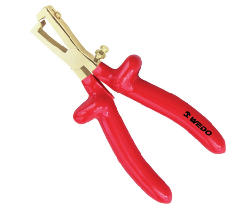 Dipped Wire Stripping Pliers, INA6207A-1002, Al-Br, WEDO, Insulated Non-Sparking