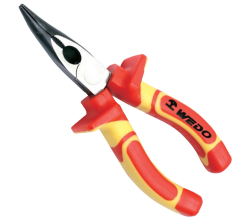 Injection Pliers,Round 45 Degree Bent, IN505C-06, 6＂, WEDO, Insulated Steel
