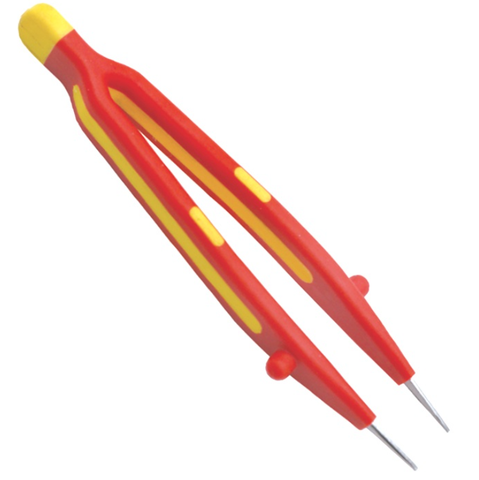 Injection Needle Tweezers (flat teeth), WEDO862101/WEDO862201 Series, 150mm, WEDO, Insulated Steel