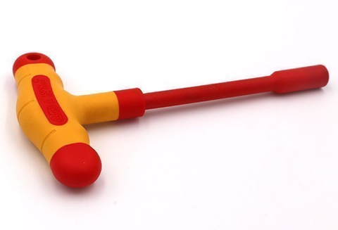 Injection T Type Socket Wrench, IN525A Series, 4-14x200mm, WEDO, Insulated Steel