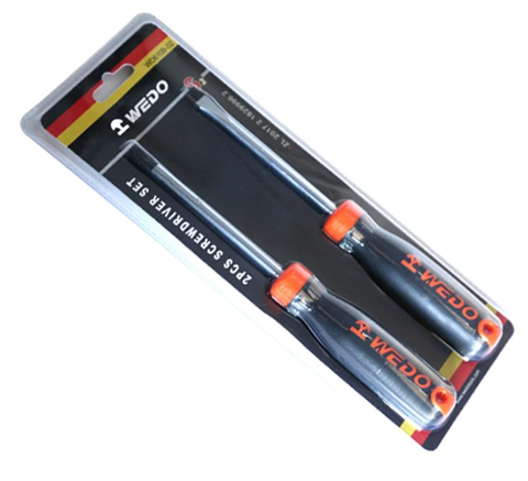 2pcs Screwdrivers Set, WD610B-02, PH2x100，6x100, WEDO, Steel