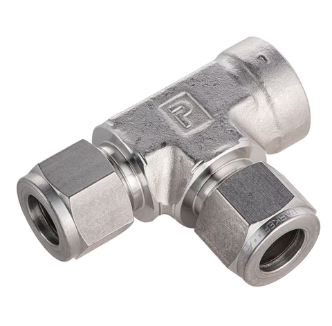 3/4 MRO-S, Parker, RUN TEE UNION, -12 M NPT x -12 F NPT x -12 F PIPE