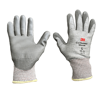 Găng Tay Chống Cắt 3M, Cấp Độ 3, Xám Trắng (Size L), MOQ = 2,000 Đôi