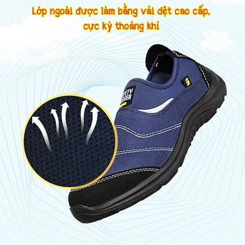 Giày Bảo Hộ Safety Jogger YUKON S1P, Cỡ 35 Đến 48, Gồm Màu Đen Và Xanh Dương