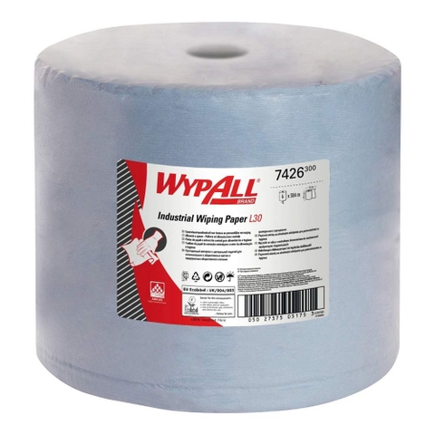 Giấy Thấm Dầu Kimberly Clark WYPALLL30 WIPERS 3P 74263, Xanh, 38x37cm, 1 Cuộn x 670 Tờ/Thùng