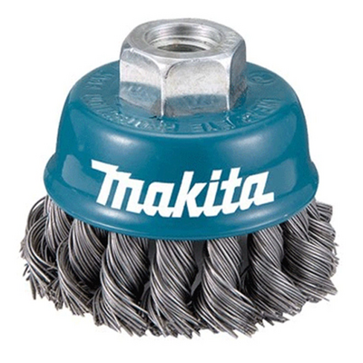 100mm x M10-1.5 Chổi Sợi Kim Loại Hình Chén Dây Thắt Xoắn Makita D-77578
