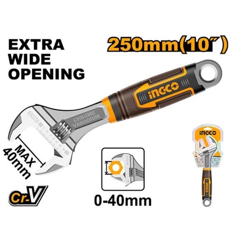 Mỏ Lết 10 Inch/250mm Cán Bọc Nhựa Ingco