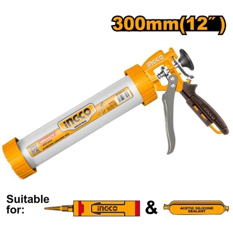 Súng Bơm Silicon Ống Nhôm 12 Inch/300mm Ingco