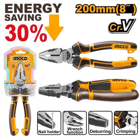 Kìm Răng Cao Cấp 8 Inch/200mm Ingco
