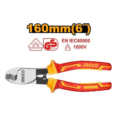Kìm Cắt Cáp Cách Điện 6 Inch/160mm Ingco