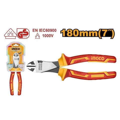 Kìm Cắt Cách Điện Cao Cấp 7 Inch/180mm Ingco