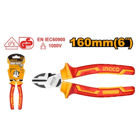 Kìm Cắt Cách Điện Cao Cấp 6 Inch/160mm Ingco