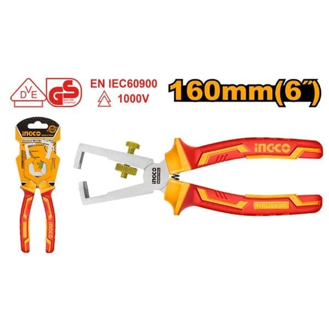 Kìm Tuốt Dây Cách Điện 6 Inch/160mm Ingco
