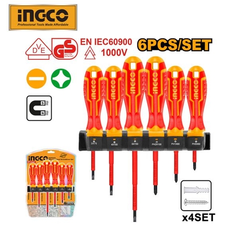 Bộ 6 Tua Vít Cách Điện Ingco