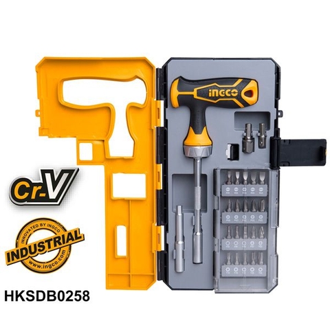 Bộ 25 Tua Vít Tay Cầm Chữ T Ingco