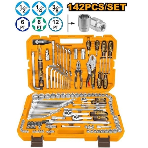 Bộ 142 Món Công Cụ Kết Hợp Ingco