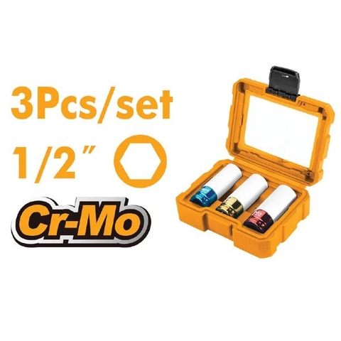 Bộ Đầu Tuýp Lục Giác 1/2 Inch 3 Chi Tiết Ingco