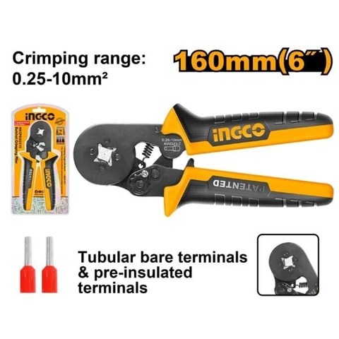 Kìm Bấm Cos Dây Điện 0.25-10mm2 Ingco