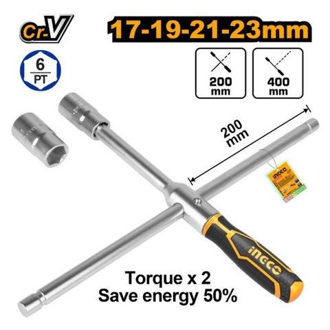 Bộ Cần Chữ Thập Đầu 1/2 Inch Và 4 Đầu Tuýp Ingco