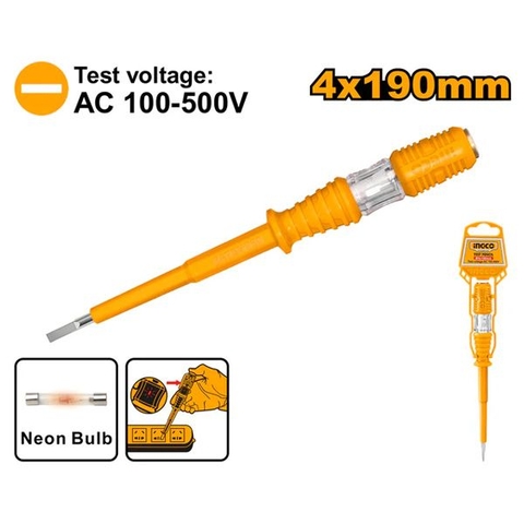 Bút Thử Điện 4x190mm Ingco