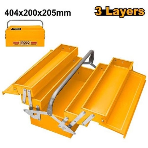 Thùng Đựng Đồ Nghề 3 Tầng 400x200x195mm Ingco